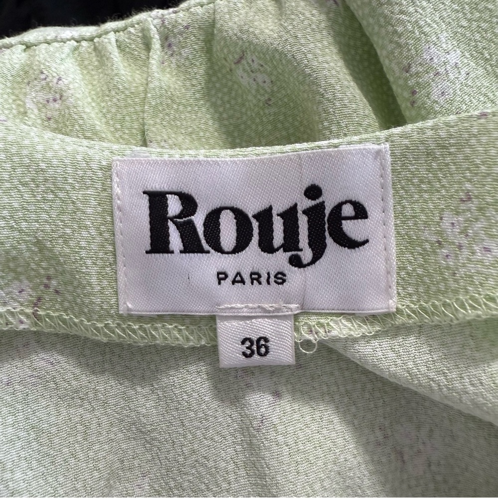 Rouje Paris Carlota Green Top Blouse Size 36 US 4 - Picture 5 of 6